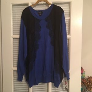 Liz Claiborne 3X Lace Sweater